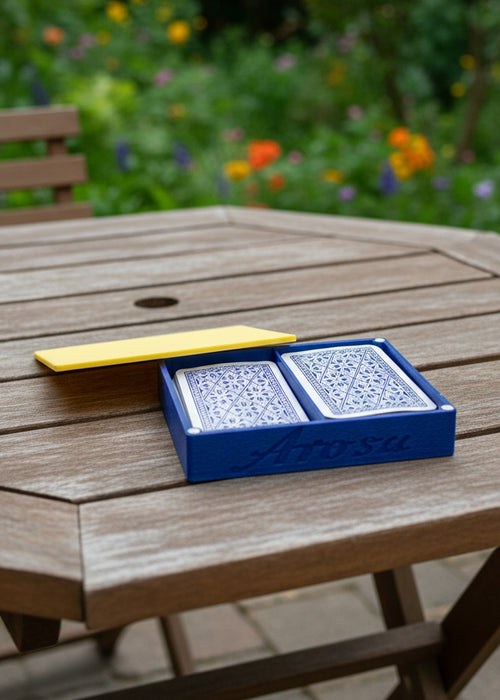 Kartenbox mit Arosa Schriftzug