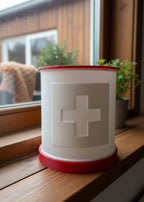 Lithophane Lampe mit Schweizer Fahne  aus