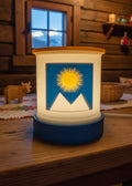 Lithophane Lampe mit Arosa Fahne