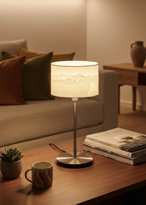 Lithophane Lampe mit Aroser Panorama
