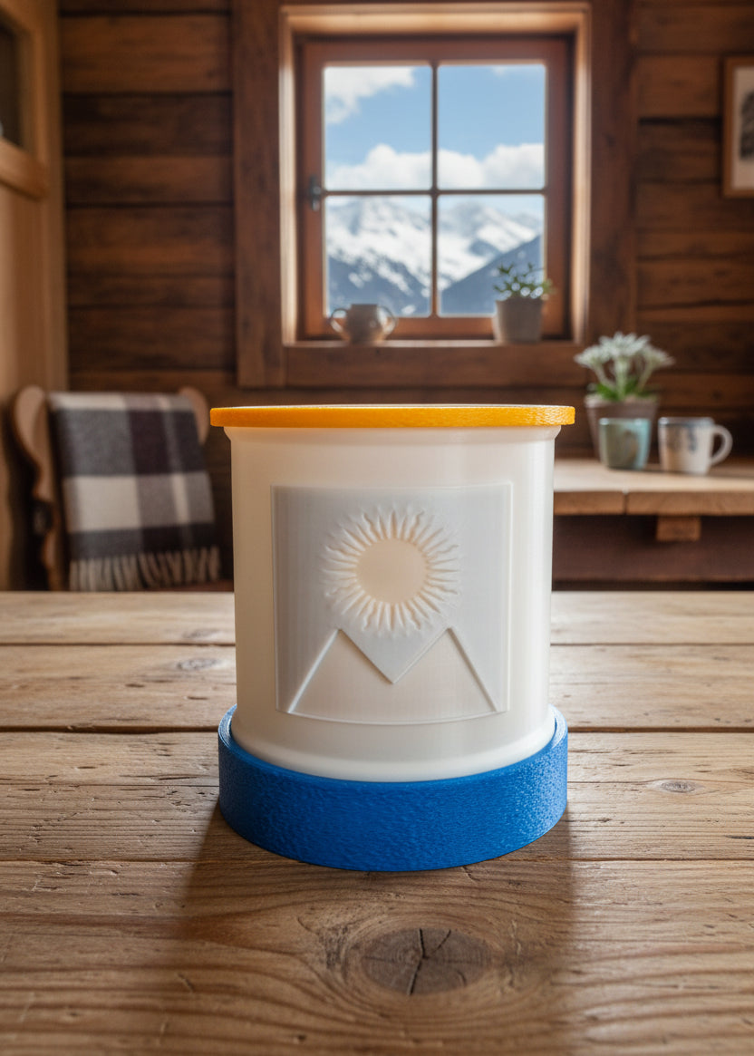 Lithophane Lampe Aroser Fahne aus