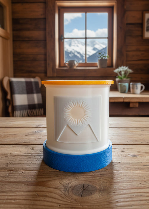 Lithophane Lampe Aroser Fahne aus