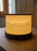 Lithophane Lampe mit Aroser Panorama