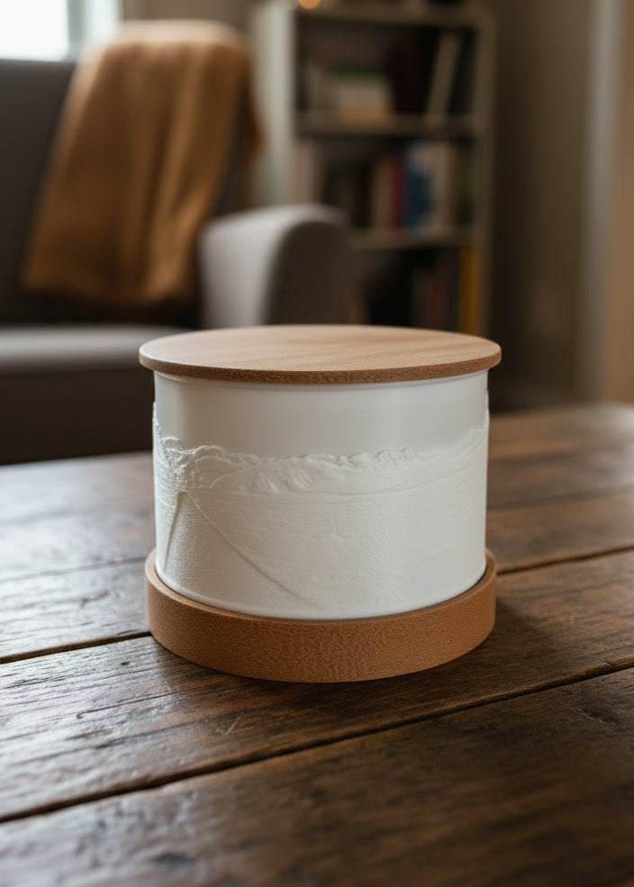 Lithophane Lampe mit Aroser Panorama aus