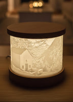 Lithophane Lampe mit Foto Kapelle