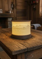 Lithophane Lampe mit Aroser Panorama