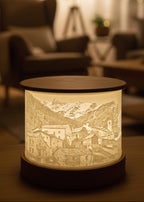 Lithophane Lampe mit Foto Simplon Dorf