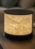 Lithophane Lampe mit Simplon Dorf