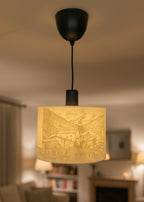 Lithophane Lampe mit Foto von Simplon Dorf