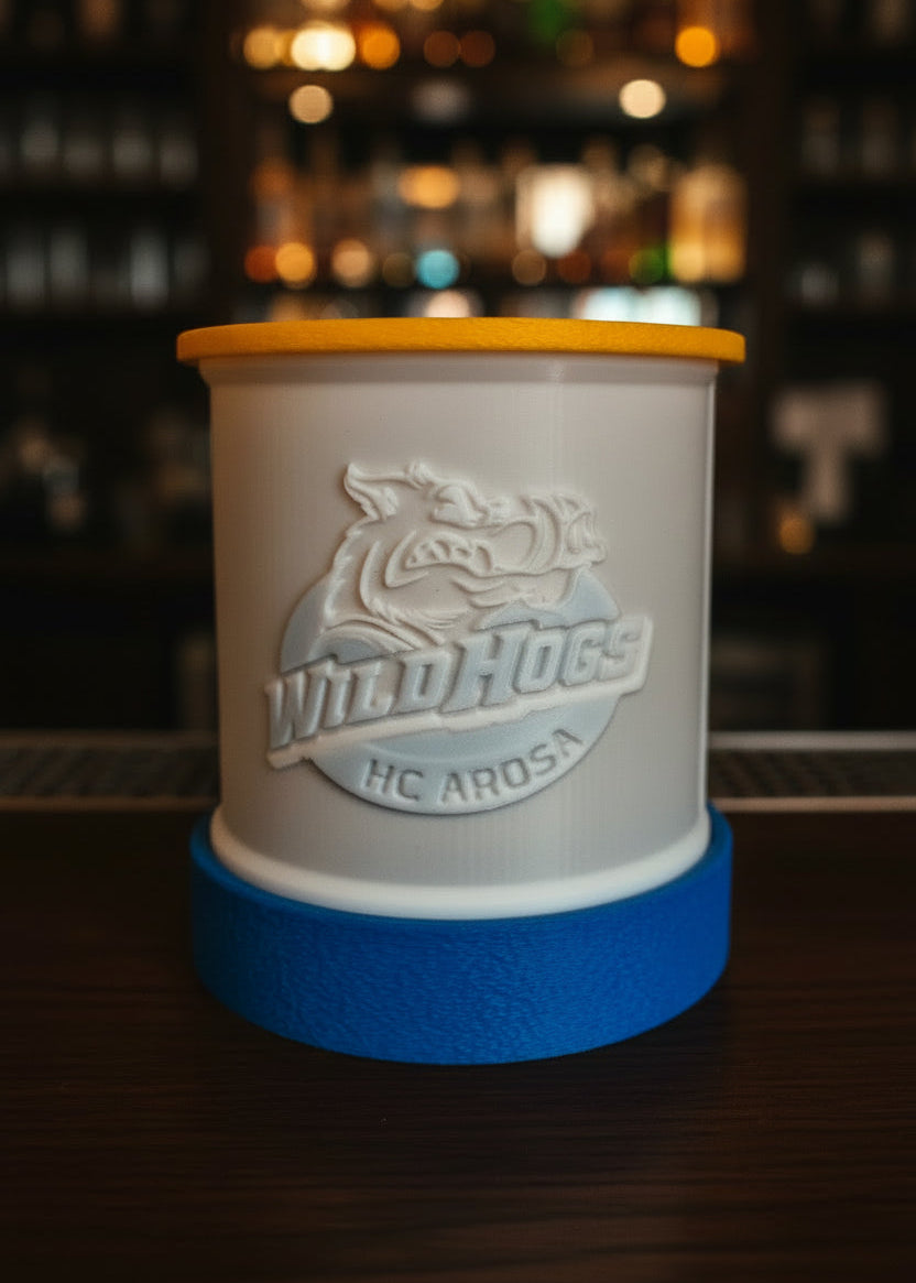 Lithophane Lampe mit WildHogs Logo aus