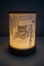 Lithophane Lampe Katze