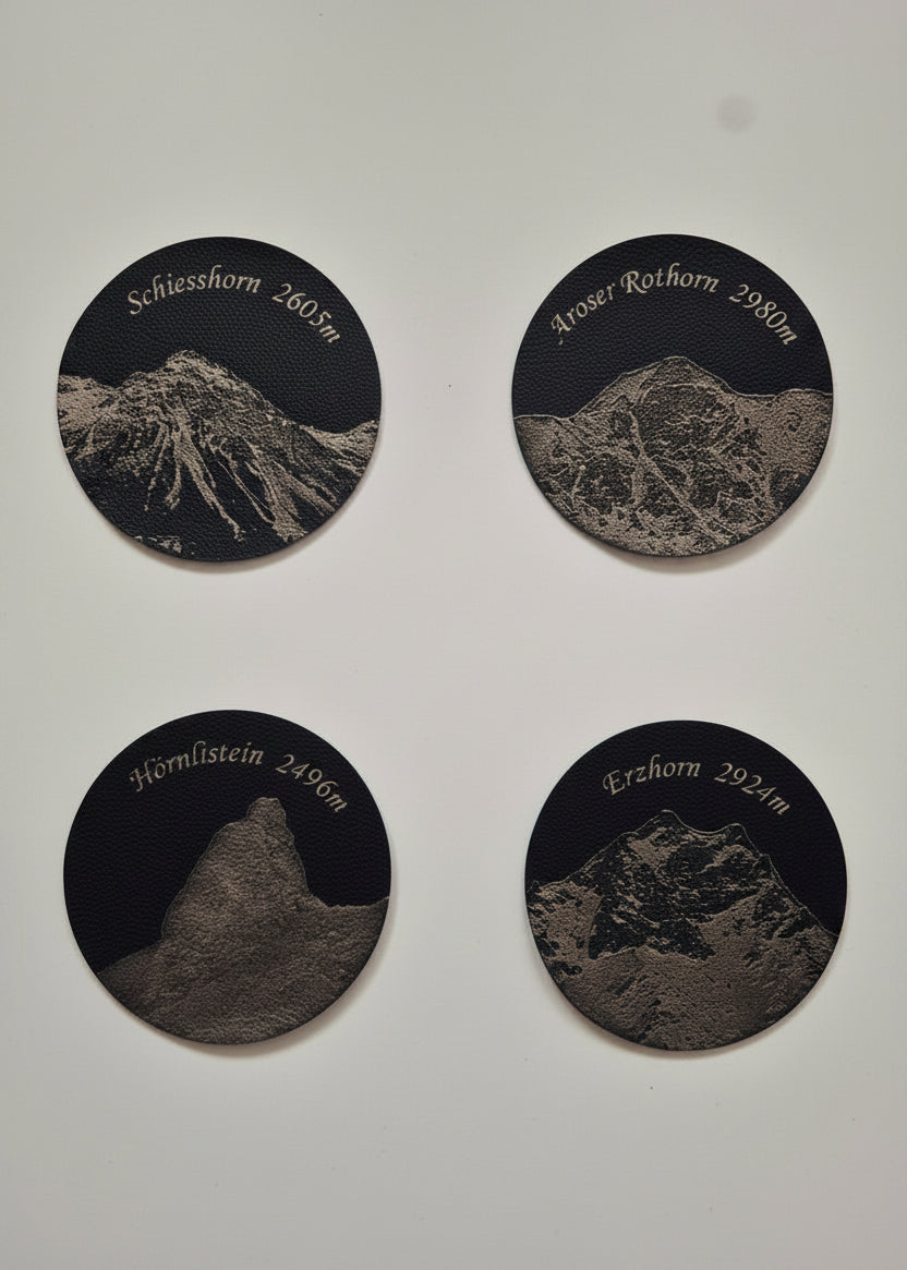 Untersetzer Kunstleder Berge Arosa