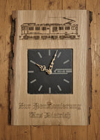 Wanduhr Eiche Schiefer RHB