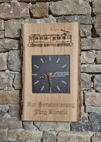 Wanduhr Eiche Schiefer RHB