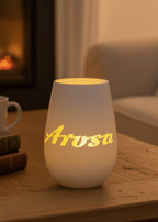 Windlicht Arosa weiss